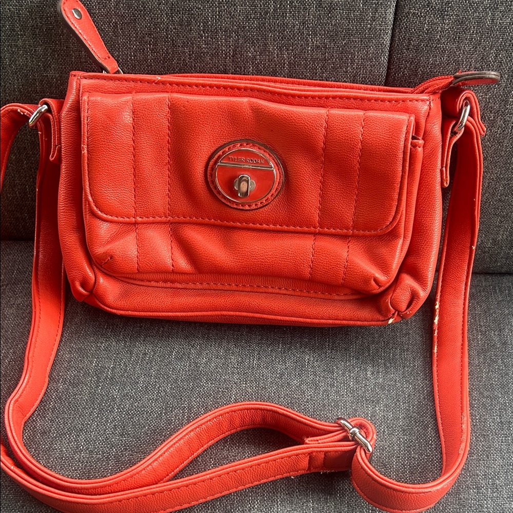 Tyler Rodan Bold Red Crossbody Bag